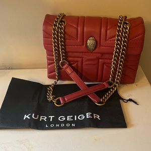 Kurt Geiger London red quilted purse